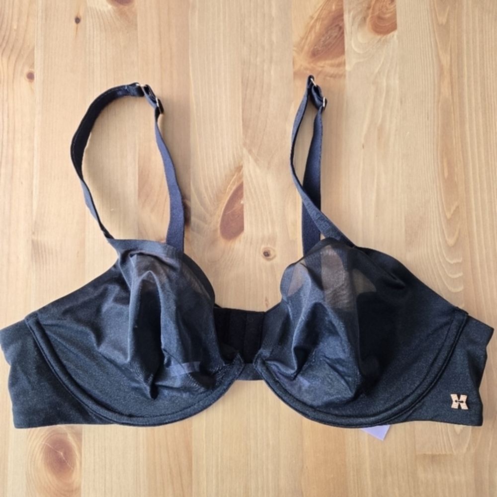Savage Fenty 40C Black Sheer Demi Bra Underwired‎